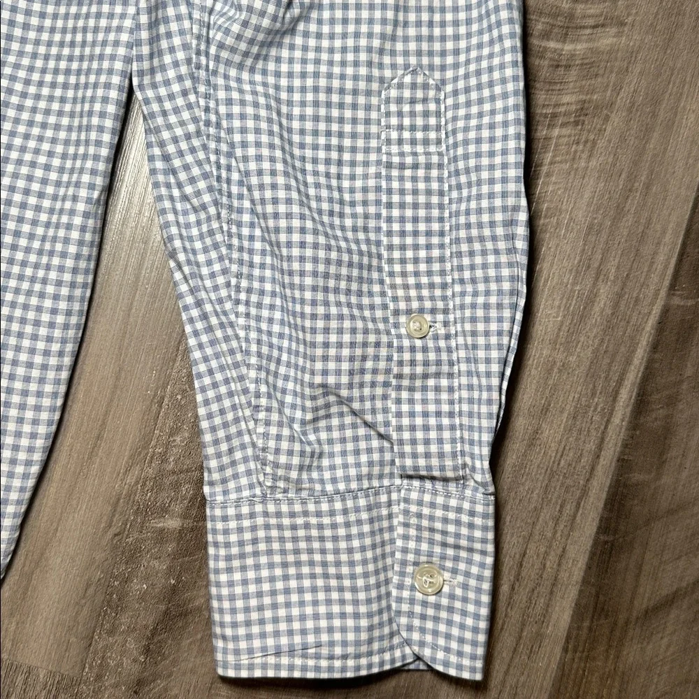 J. Crew 2-Ply Cotton Gingham Plaid Long Sleeve Button Down - Medium